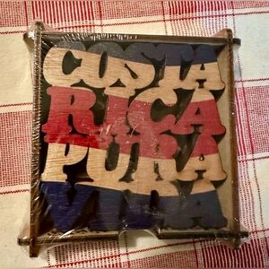 🌴 NWT Costa Rica “Pura Vida” Coaster Set – New & Sealed – Souvenir Décor 🌴